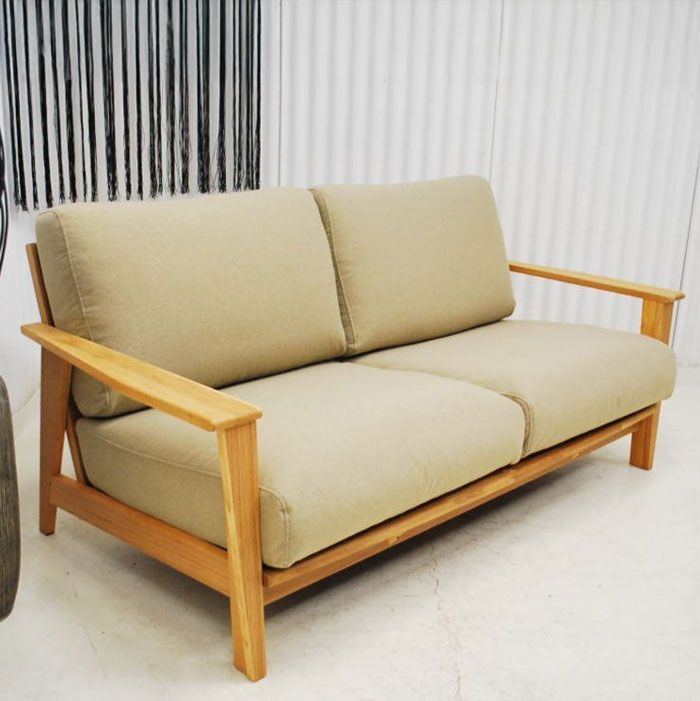 アウトレット 現品限り 一部 大 北欧風 ナチュラル シンプルモダン ソファー １６０幅 ファブリック ベージュ