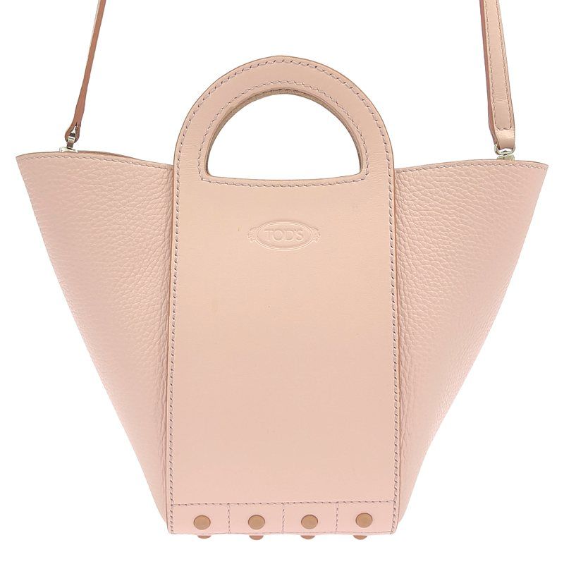 TOD'S トッズ　レザーバッグマイクロ　マイクロレザーバッグ　限定色　ピンク TOD'S トッズ レザーバッグマイクロ 限定カラー ピンク
