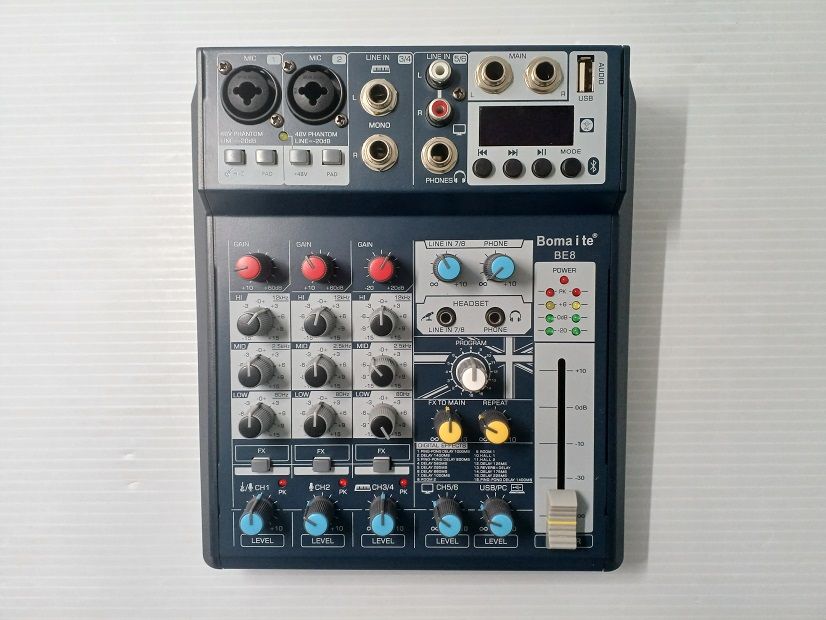 品 Bomaite ミニミキサー BE8 NOTEPAD-8FX 8チャンネル オーディオミキサー 〇YR-51457〇