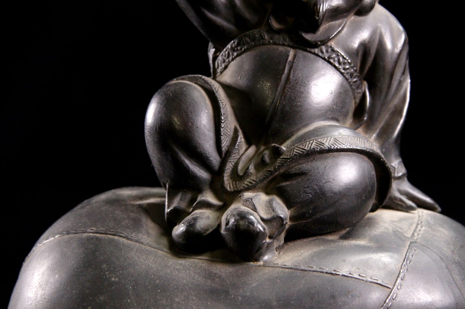 銅製 大黒天貯金箱 16.5cm 699g 置物 古美術 唐物 骨董 B226.5-QP6