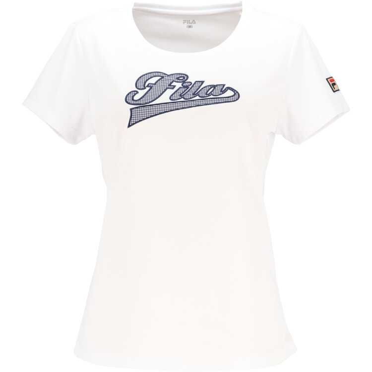 フィラ アップリケTシャツ(レディース) L ホワイト #VL2855-01 FILA 新品 未使用