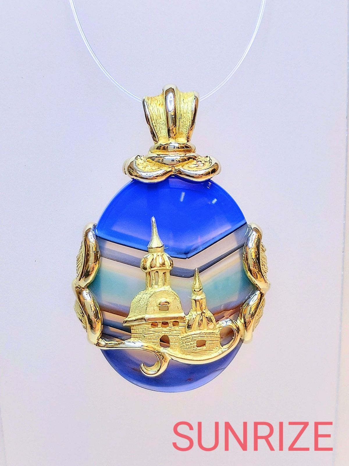 ペンダント k18 瑪瑙 ネックレストップ K18 井口美一 ピクチャーメノウ