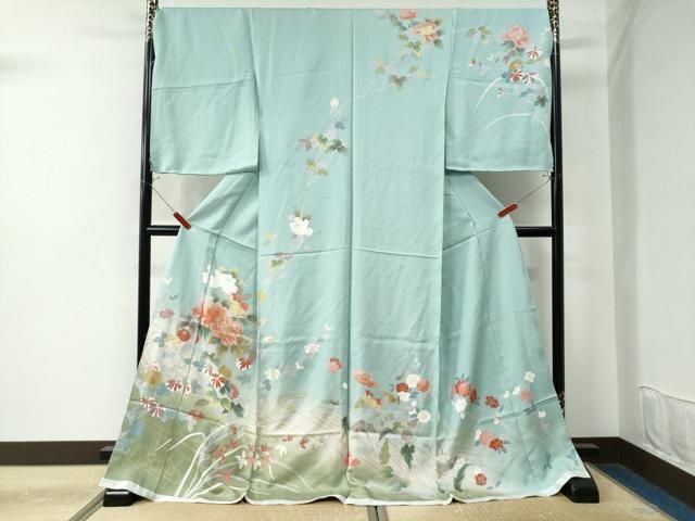 平和屋着物□色留訪問着 駒刺繍 花車文 金彩 正絹 逸品 AAAY3394mf