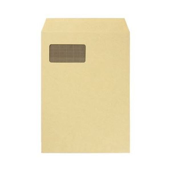 まとめ TANOSEE 窓付封筒 裏地紋付 A4テープのりなし 85g|m2 クラフト 窓 グラシン紙 1パック 100枚 ×5セット