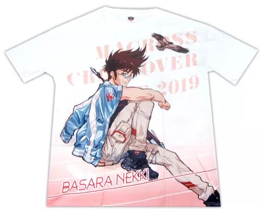 人気アイテム【マクロス】半袖/Tシャツ/ホワイト/熱気バサラ/ビッグシルエット 中古】Tシャツ(キャラクター) 熱気バサラ フルグラフィックBIG T