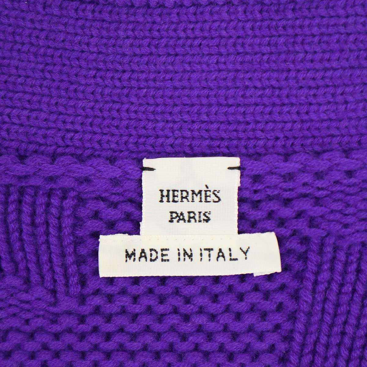 HERMES エルメス 23AW セリエボタンHジャガードニットカーディガン