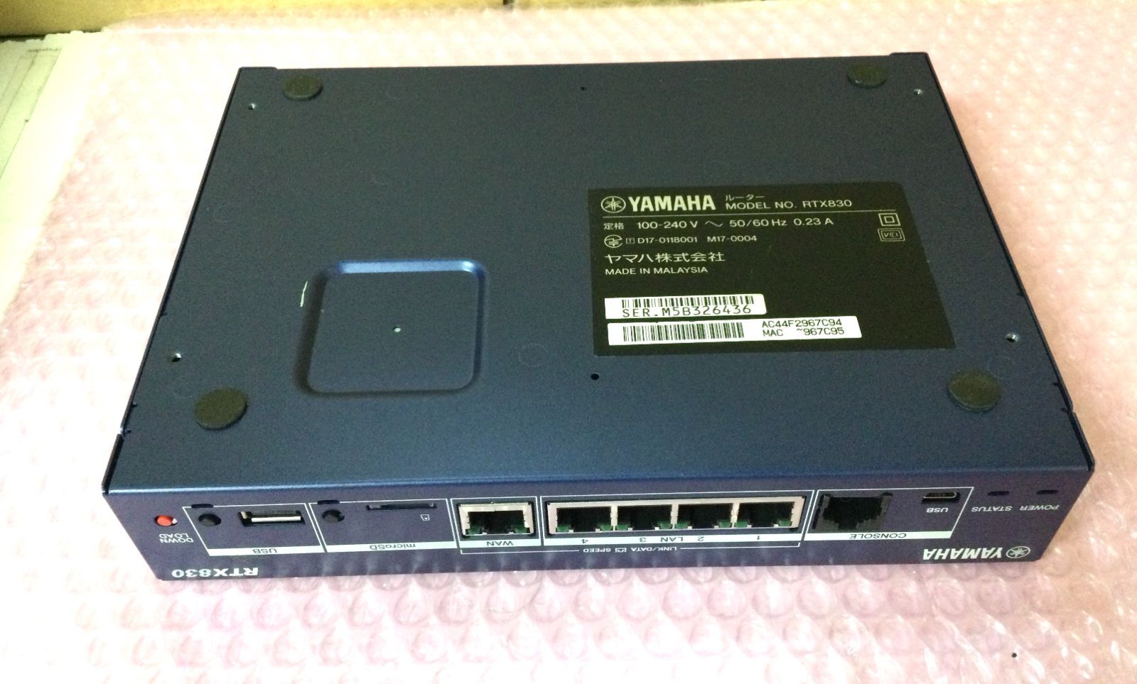 YAMAHA RTX830 2台 Yamaha RTX830 ルーター 4台セット - メルカリ