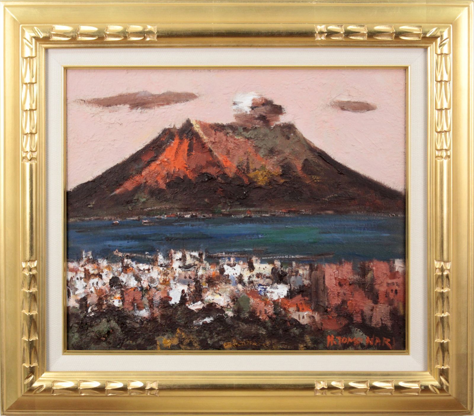 友成晴雄『桜島』油彩画【真作保証】 絵画 友成晴雄『桜島』油彩画【真作保証】 絵画 - メルカリ