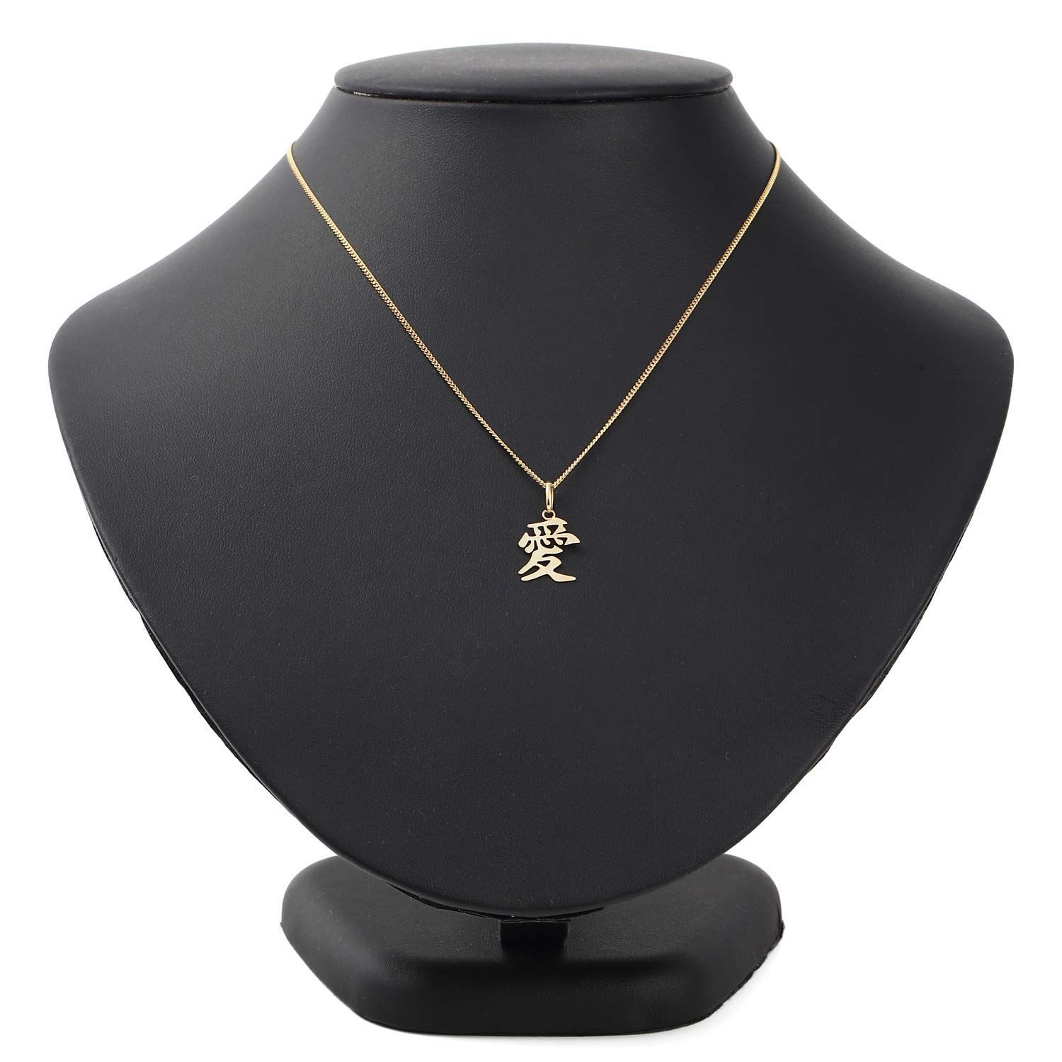 K18 LOVE「愛」漢字ペンダントトップとネックレスセット [ハッピー