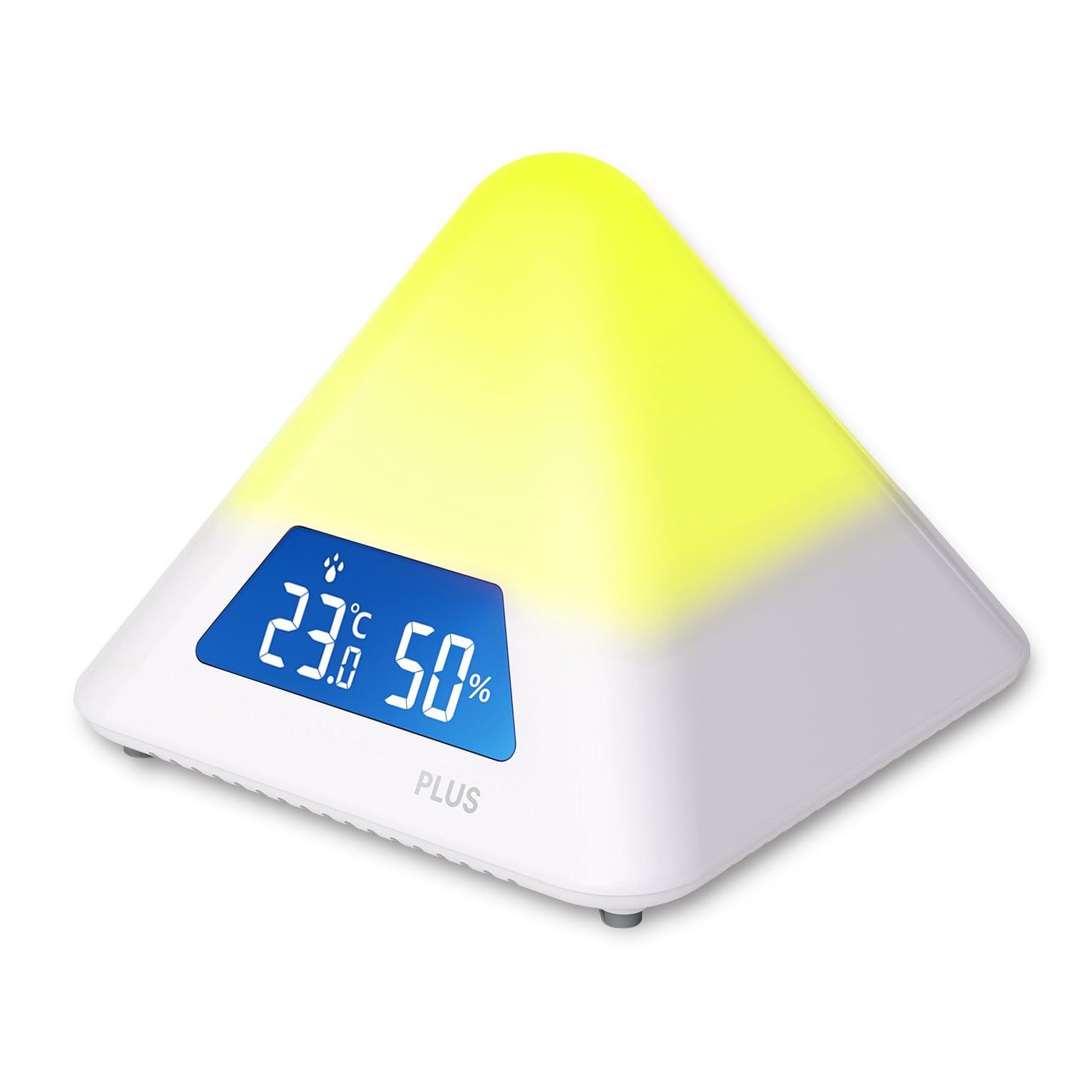 在庫 AT-TH03 オールシーズン使用 湿度 温度 デジタル 538162 4段階 温湿度LEDアラーム 色でお知らせ 乾燥対策 温度湿度計 プラス