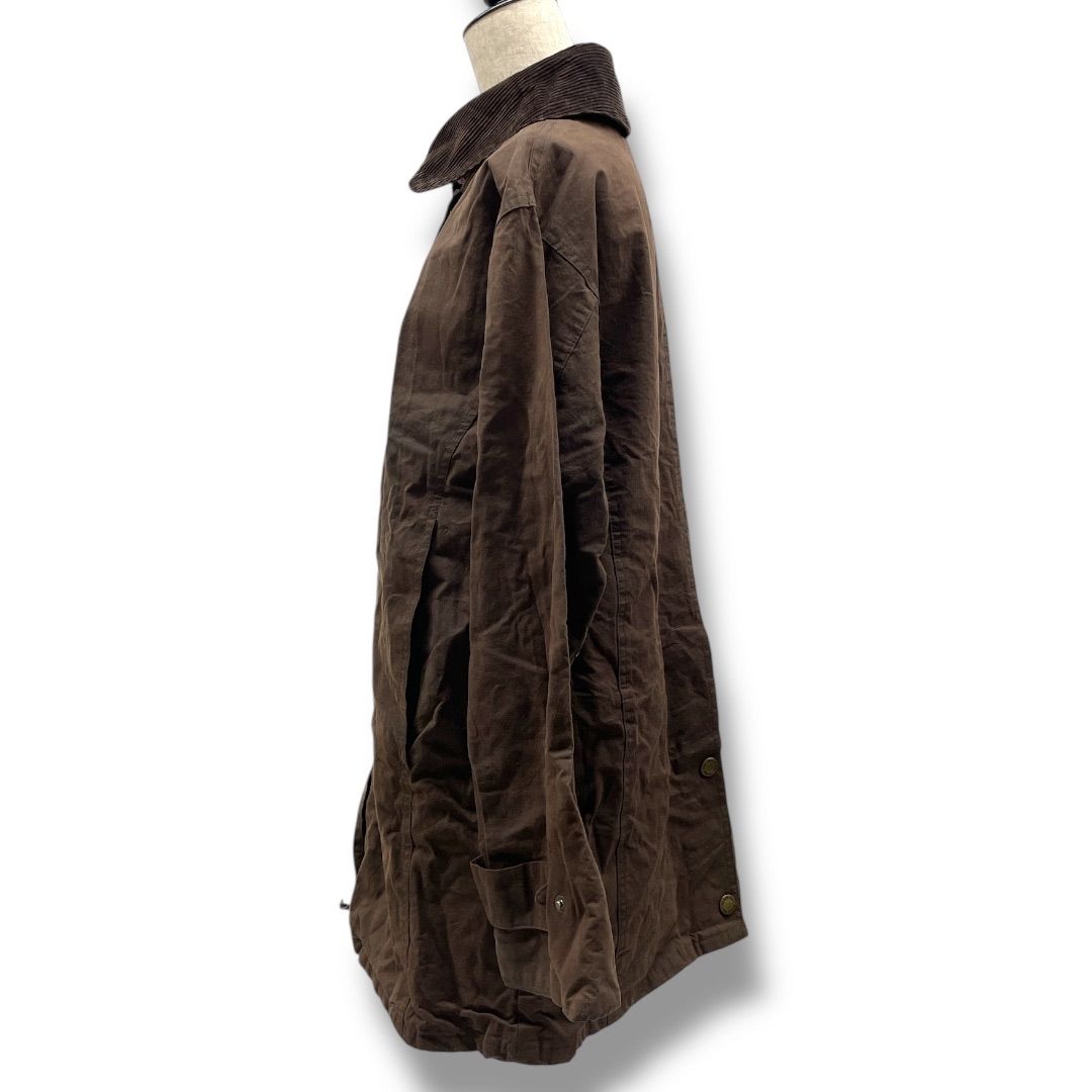 OXFORD BLUE CLASSICS オックスフォードブルー オイルドジャケット ハンティングジャケット アウター ヴィンテージ コットン 綿 英国製 茶色 ブラウン 38サイズ レディース 冬 ゴーゴー古着久喜倉庫店 No.1151Y