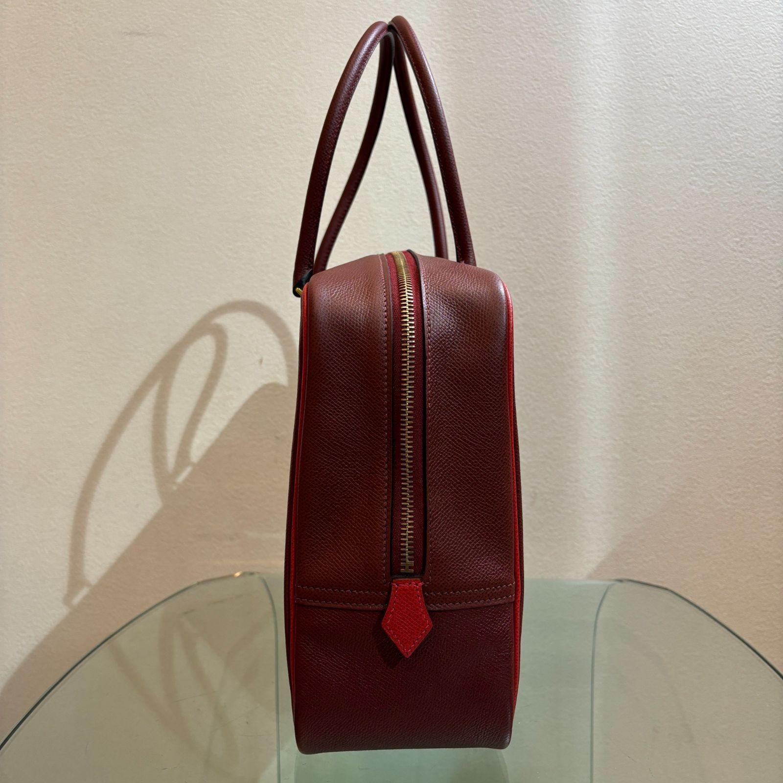 ΩTK2137 HERMES エルメス プリュム32 ハンドバッグ ヴォ―エプソン 