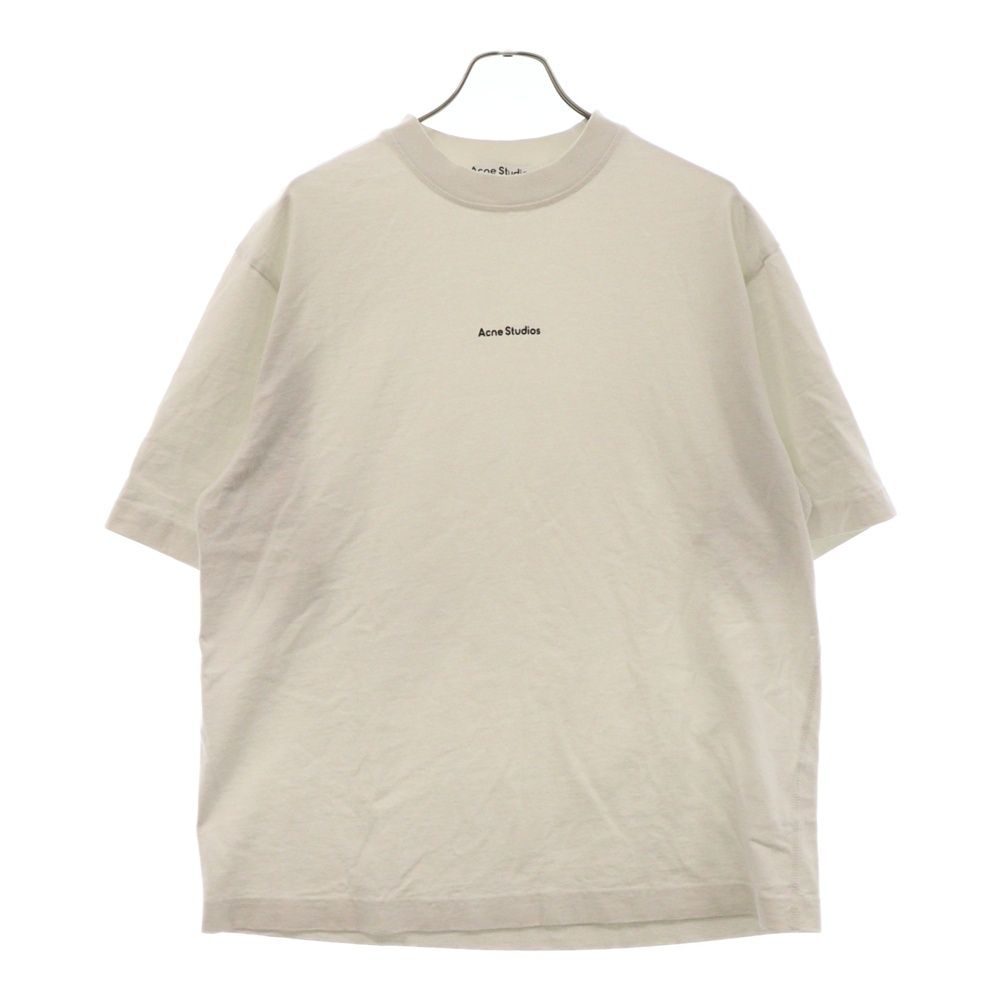 Acne Studios (アクネ ストゥディオズ) EXTORR STAMP ロゴプリント 半袖Tシャツ カットソー BL0278 ホワイト