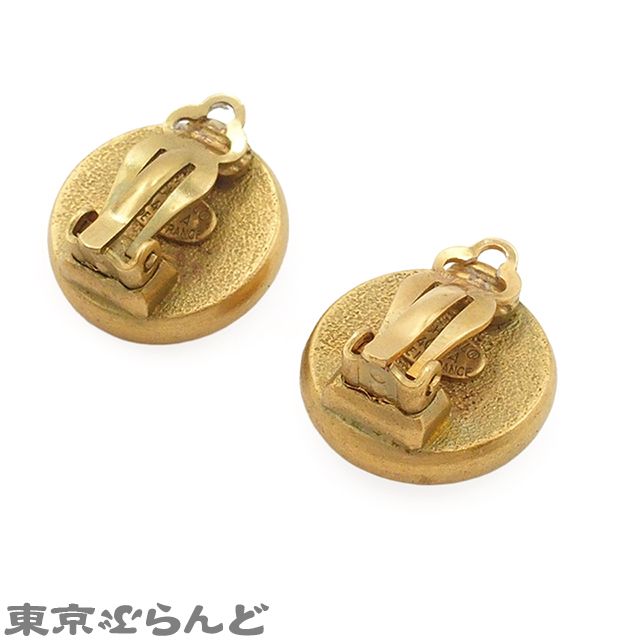 シャネル CHANEL イヤリング ゴールドxホワイト メタル