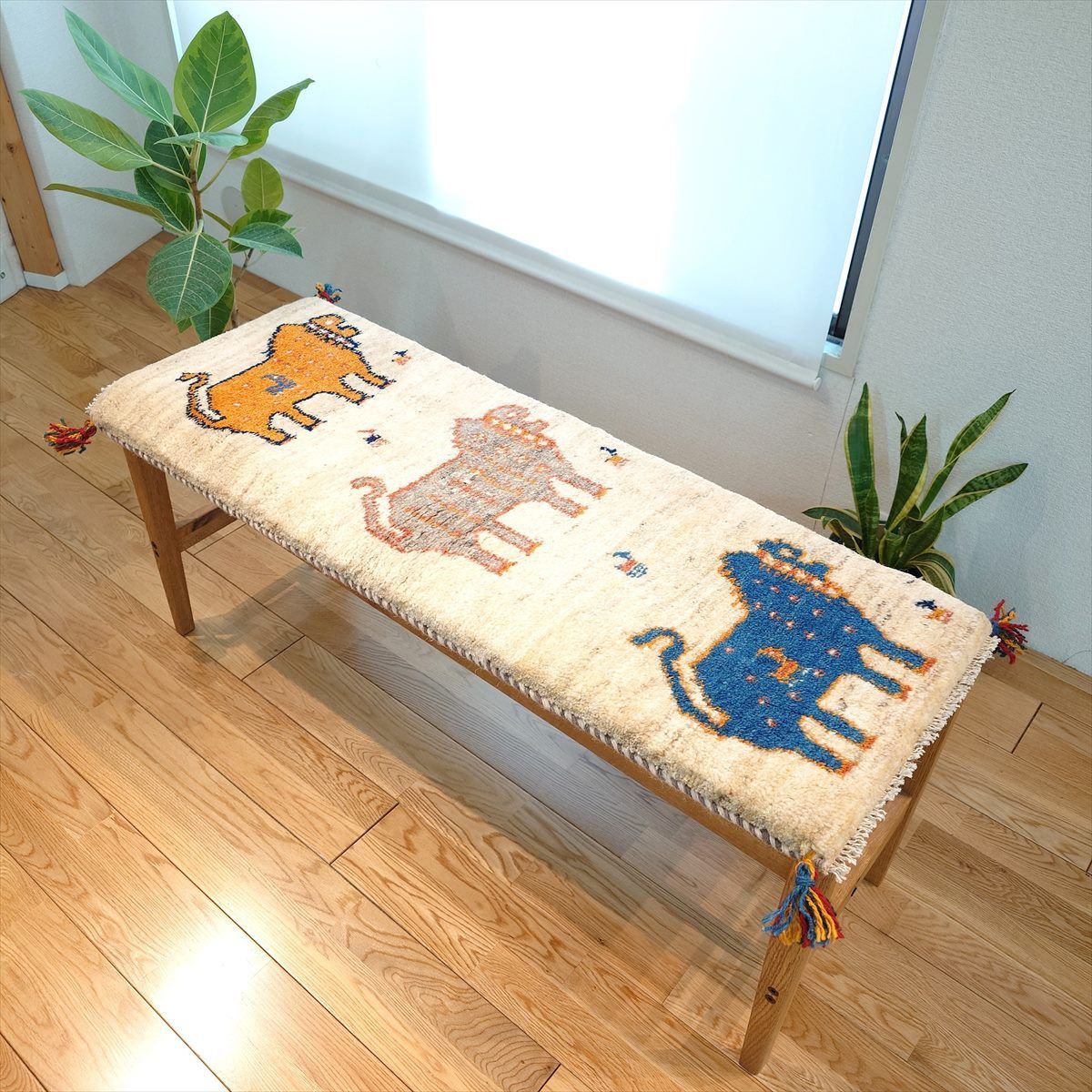 120x42cm ペルシャギャッベ ランナー (ギャベ) ペルシャ絨毯 ギャッベ