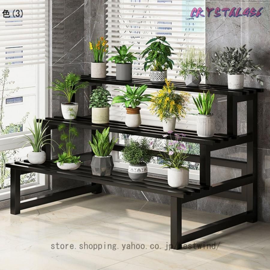 架台　花台 Amazon | プランタースタンド ガーデンラック 屋外 錆びない 2段