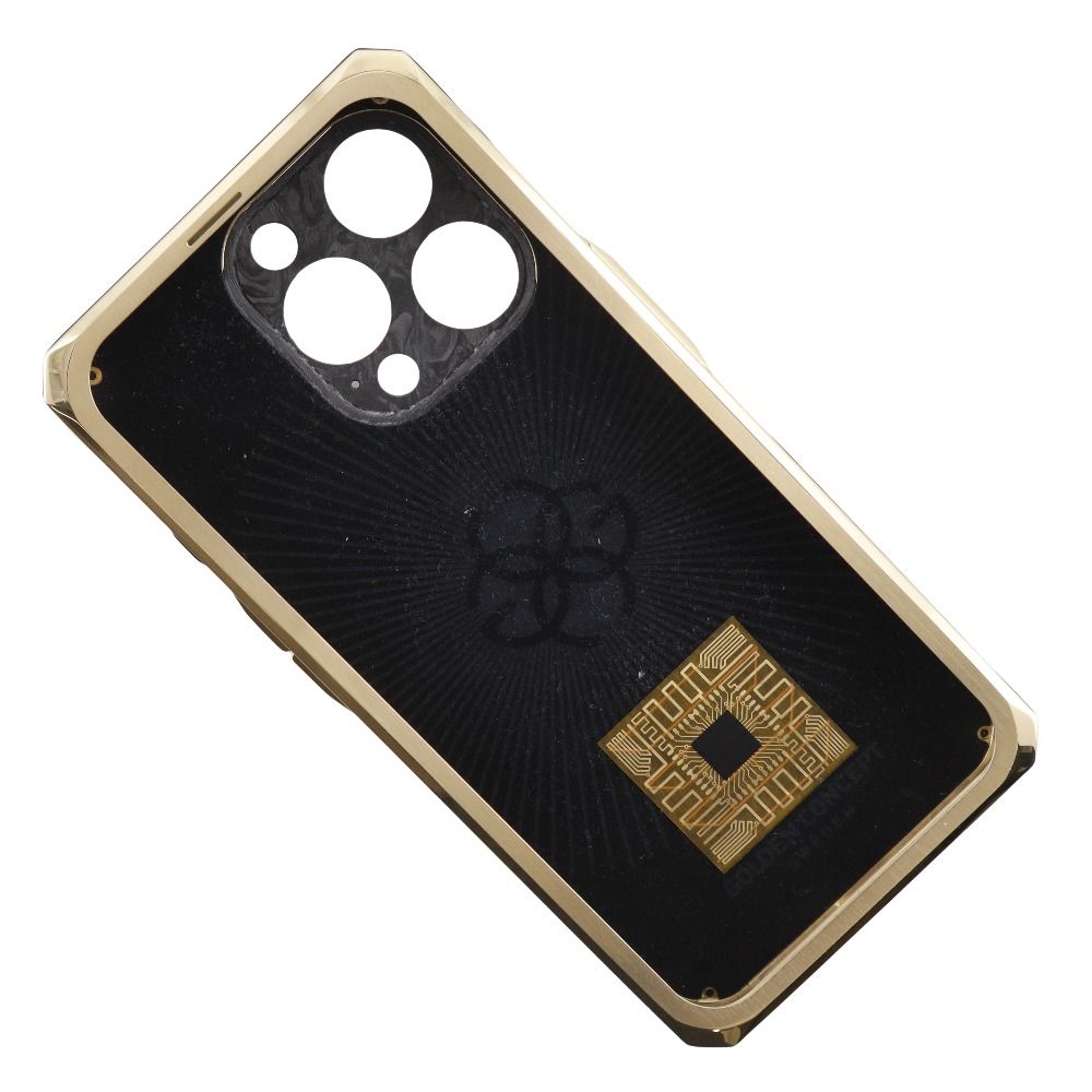 GOLDEN CONCEPT ゴールデンコンセプト RACING SPORT CARBON 15 LION-TIGER EDITION iPhone15 Proケース G Lion ステンレススチール×カーボン 黒 ゴールド _ スマホケース