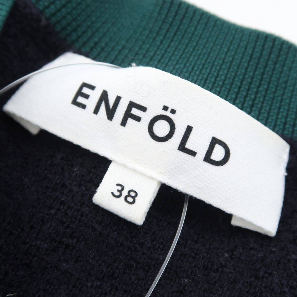 美品✨️ENFOLD　バイカラー　ニット　長袖　38 美品 ENFOLD エンフォルド ニット 1点 38 ウール100％ 長袖 バイ