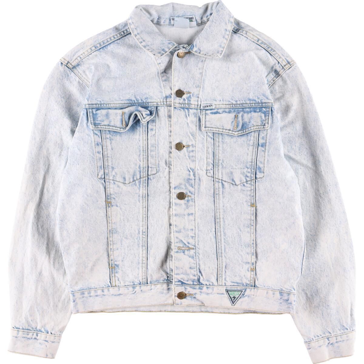 GUESS 90s usa製 ブラックデニムジャケット ケミカルウォッシュ Yahoo!オークション - 90s USA製 GUESSゲス ケミカルウォッシュ