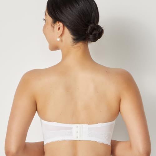  アモスタイル ブライダルインナー ロングブラジャー ウエディング 0003 ホワイト D その他 フェイスケア
