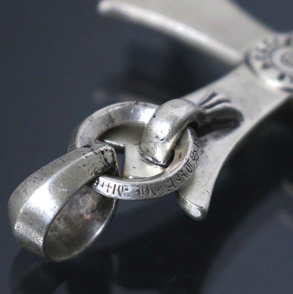  CHROME HEARTS クロムハーツ ラージクロス ウィズベイル ネックレス トップ メンズ シルバー SV 925 100607 ネックレス アクセサリー
