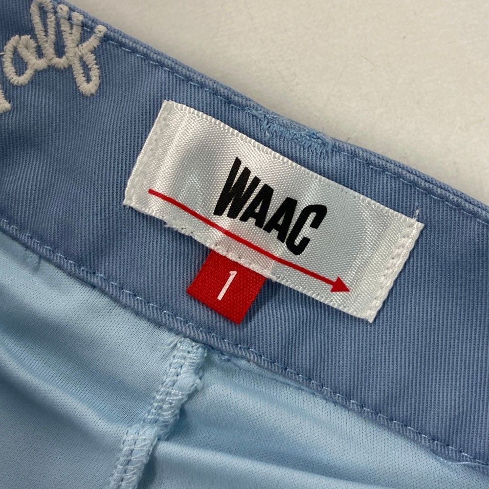 サイズ：1 WAAC ワック インナー付スカート 刺繍 総柄 ブルー系