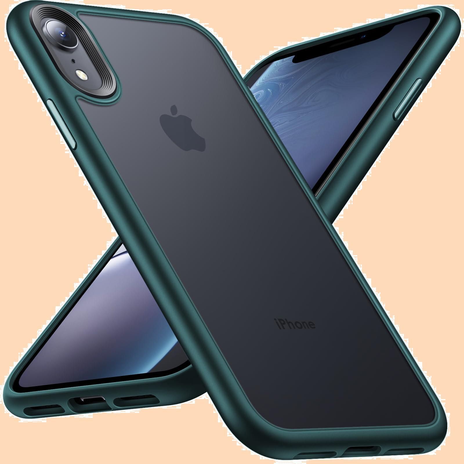 アイホンXR ワイヤレス充電対応 ストラップホール付き XR カバー XR iPhone iPhone スマホケース 指紋防止 6.1インチ 米軍MIL規格 滑り止め 耐衝撃 マット ブルー 半透明 ケース 用 Anqrp