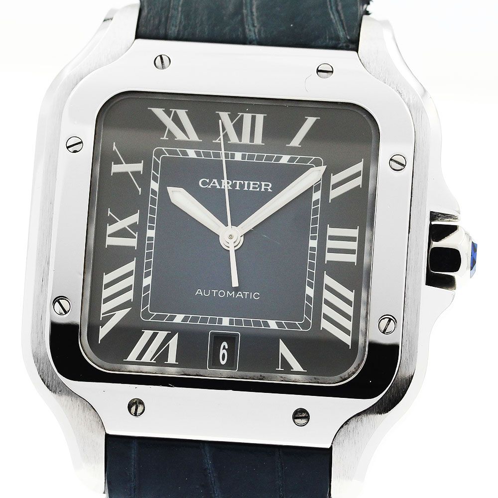 2037#19mm-16mmブラック☆本物クロコダイルレザーベルト☆スイス製