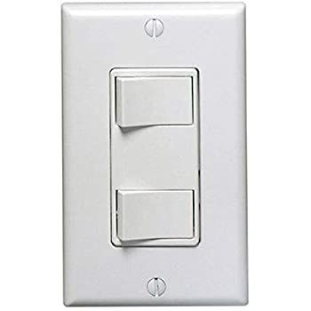 Leviton 1754-w Decoraデュアルロッカー組み合わせスイッチ、ホワイト