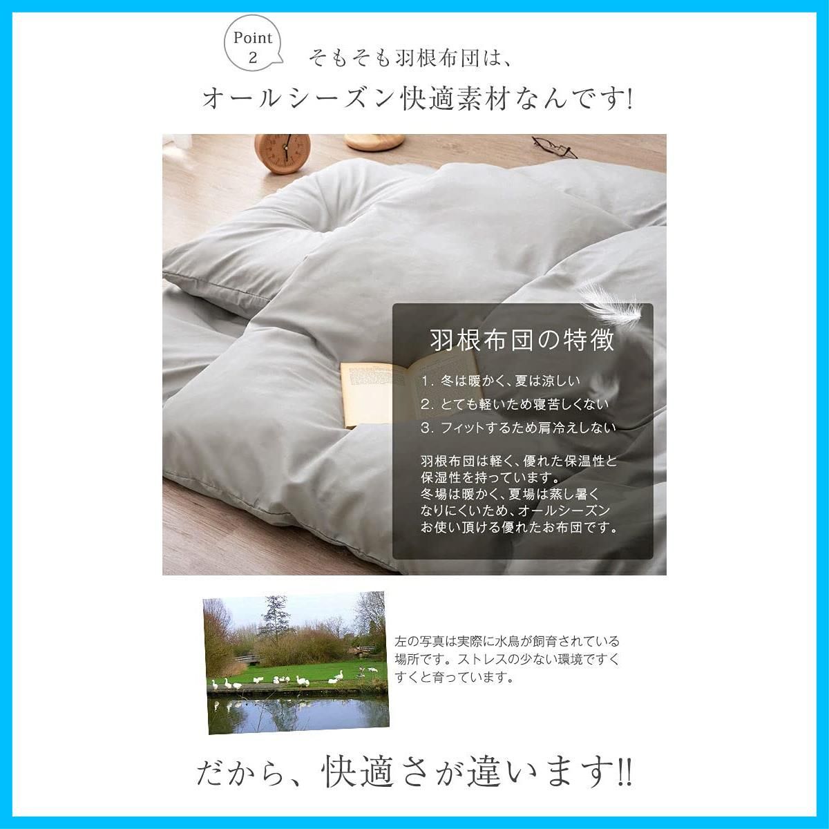 シングル 羽根布団 布団セット 7点セット 首元まで暖か襟丸＆フェザー30％増量 増量2.0 kg スモールフェザー100％ 抗菌 防臭 掛け布団 タンスのゲン 敷布団 枕 セット モノネイチャー 34 76225