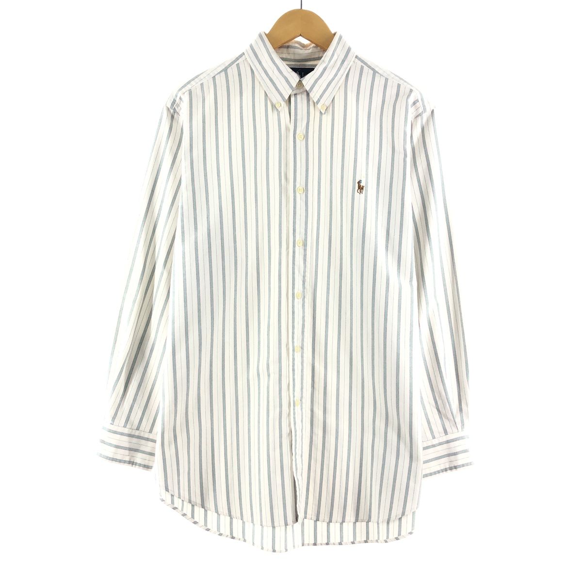 古着 ラルフローレン Ralph Lauren CLASSIC FIT クラシックフィット 長袖 ボタンダウンストライプシャツ メンズXL/eaa373792
