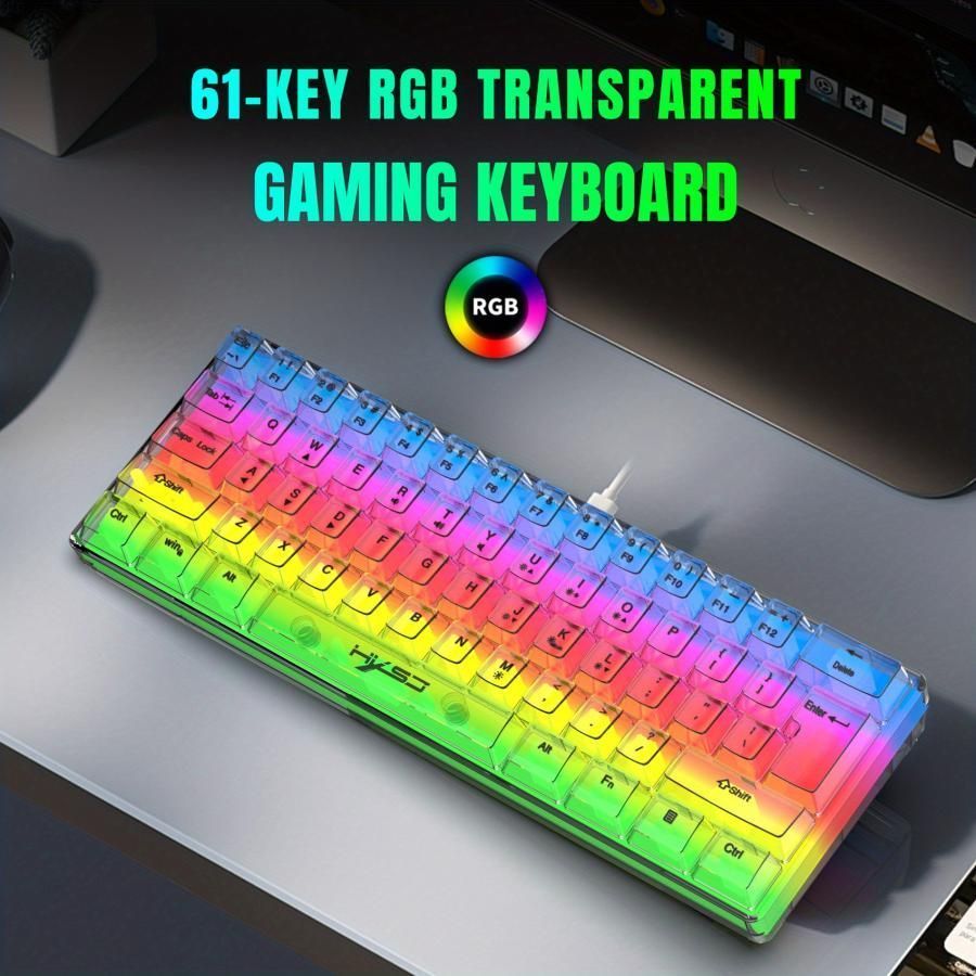 透明なフルサイズのキーボード