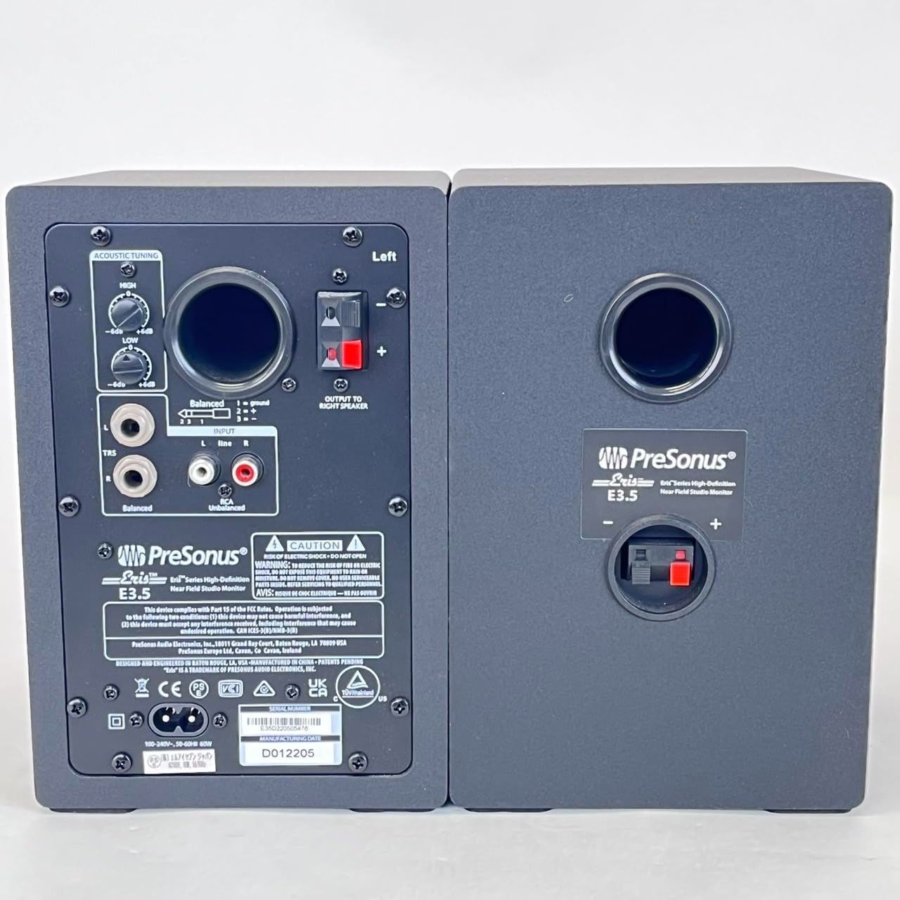 PreSonus Eris E3.5（ペア） 2ウェイ・アクティブ・モニター 3.5