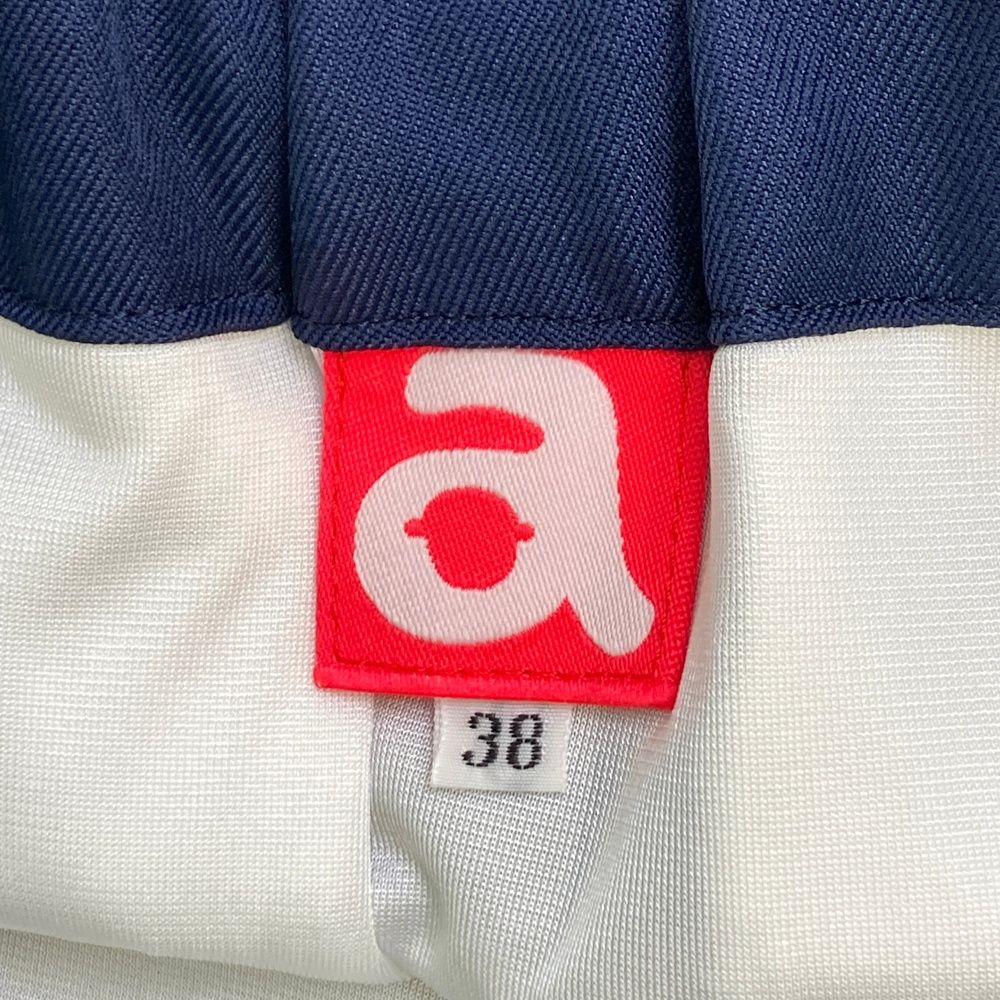 サイズ：38 ARCHIVIO アルチビオ 裏地付 切替スカート ストライプ柄