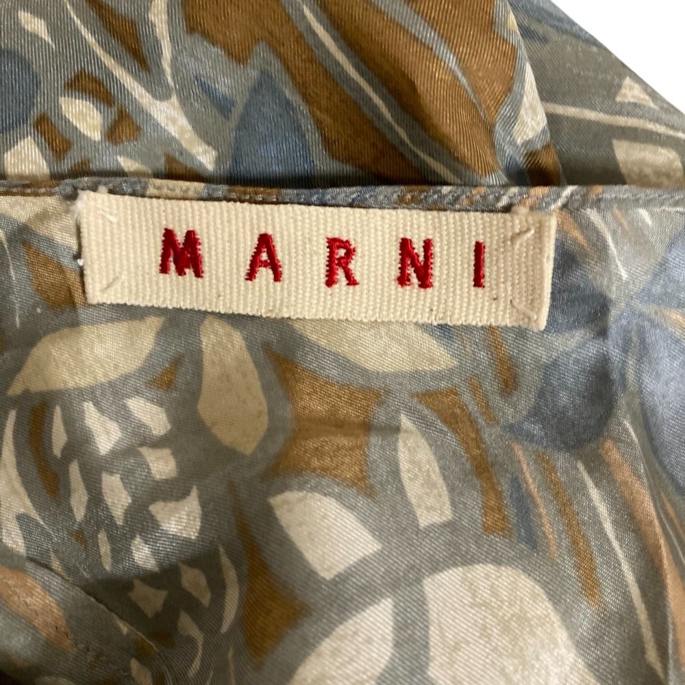 マルニ　 MARNI 40 L シルクワンピース ベージュ マルニ MARNI 40 L シルクワンピース ベージュ - メルカリ