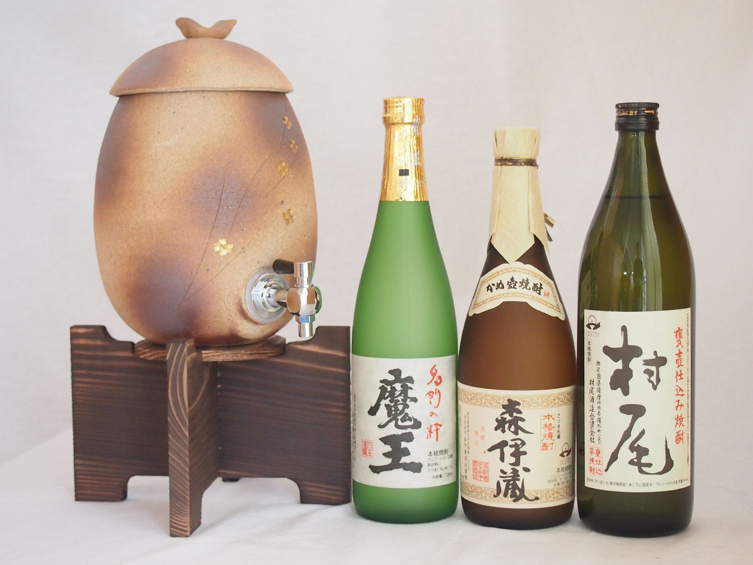 信楽焼・明山窯 焼酎サーバー 火色金小紋 2200cc(滋賀県)芋