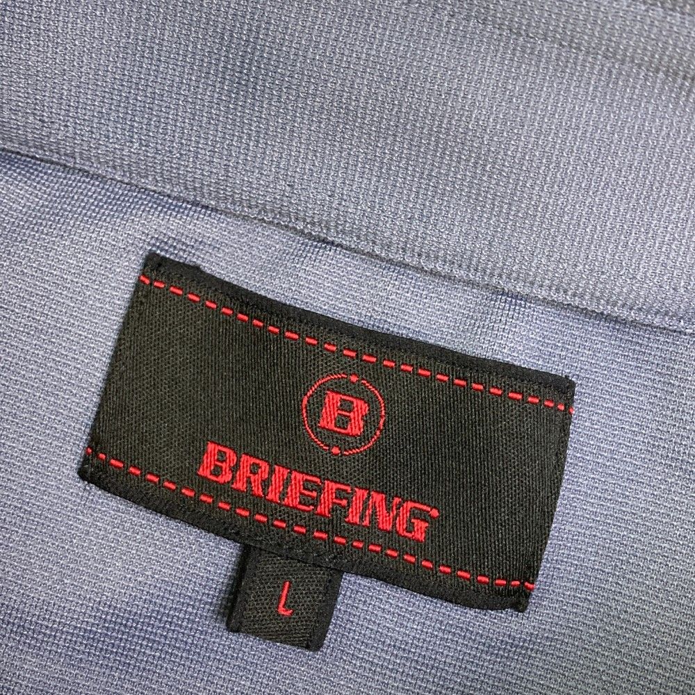 サイズ：L BRIEFING GOLF ブリーフィング 2023年モデル 半袖ポロシャツ ボタンダウン  グレー系 [240101271054] ゴルフウェア メンズ ストスト サイズ：L BRIEFING GOLF ブリーフィング 2023年モデル 半袖