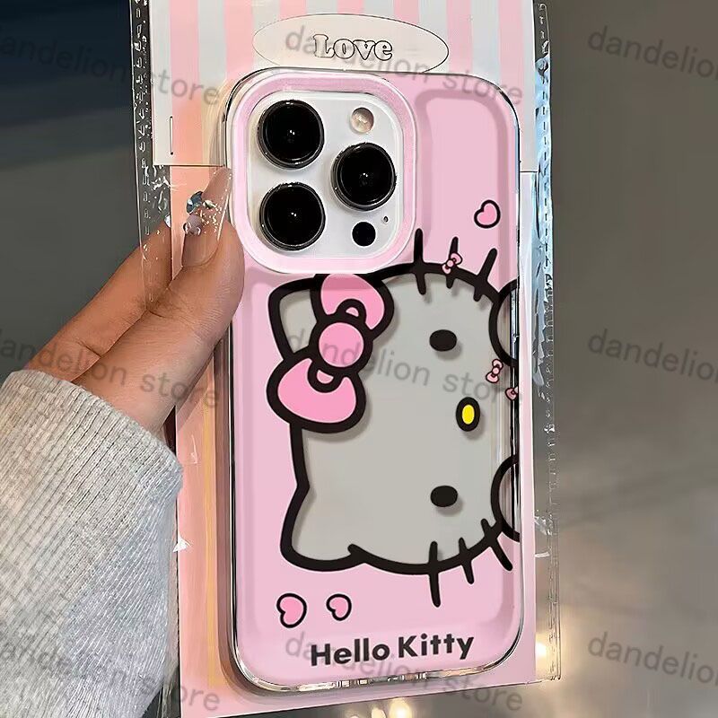 スマホケース キティーちゃん 透明 ピンク iPhone対応