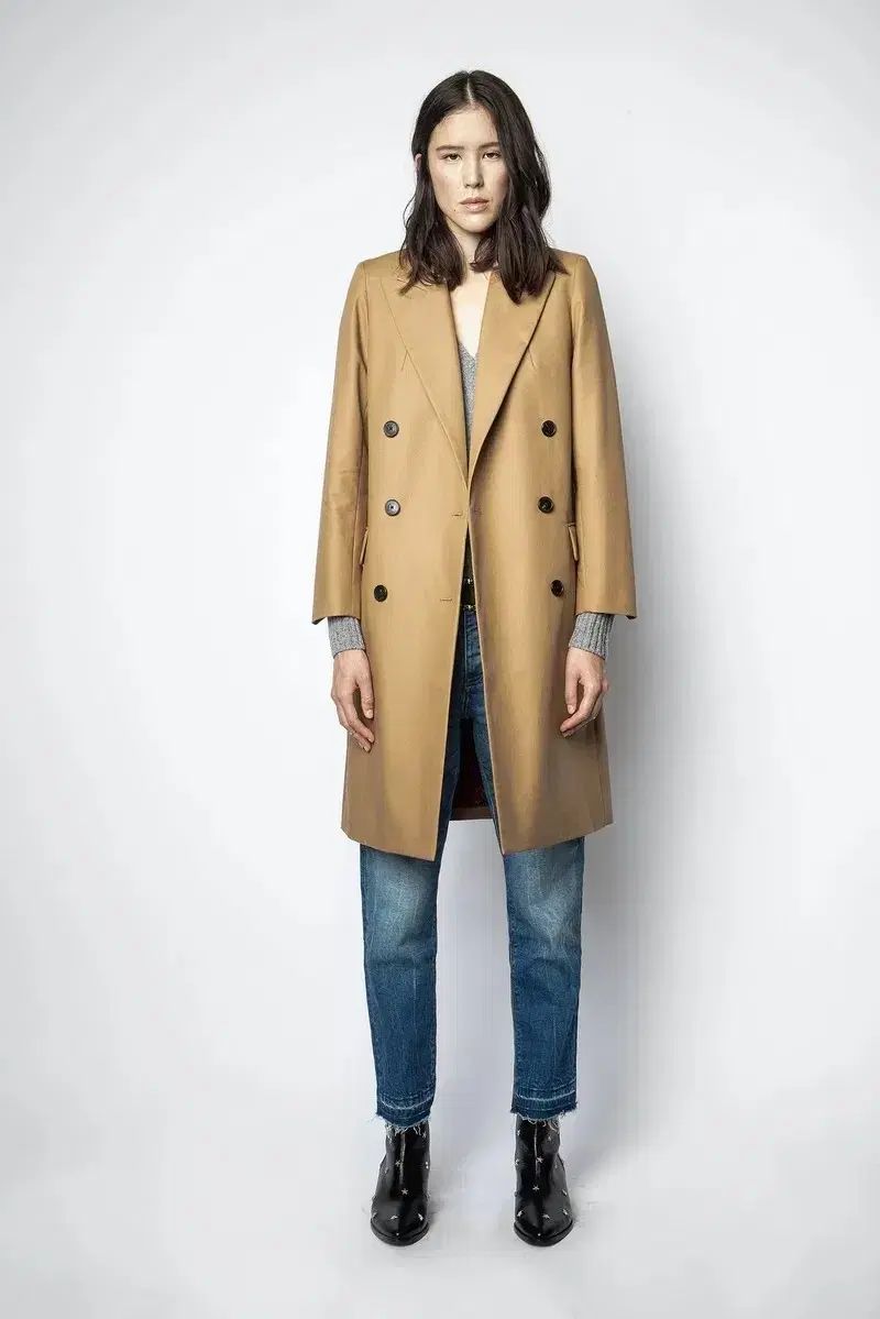 ZADIG-VOLTAIRE ザディグ エ ヴォルテール ベージュ ロングコート ジャケット ロング丈 36 サイズ