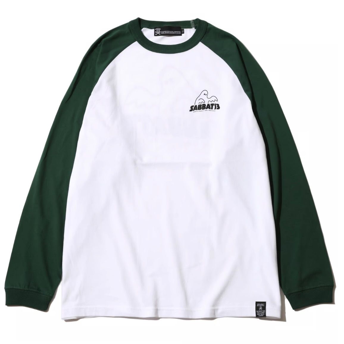 【SABBAT13】ロンT "SPOOK LOGO RAGLAN L/S T" / GREEN Lサイズ