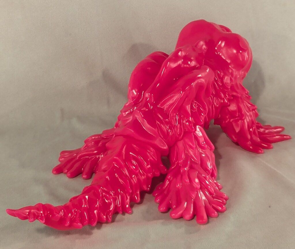 【新品未開封】希少 世紀の大怪獣 ヘドラ ゴールドグリッター塗装レッド マルサン マルサン 世紀の大怪獣 ヘドラ 四足歩行 ピンク成型/未塗装