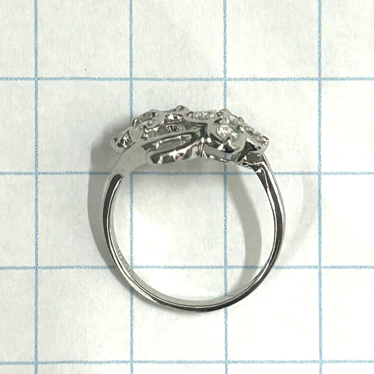 Pt900 天然 ダイヤモンド リング D:0.50ct 13号 4.47g ダイヤ 指輪 