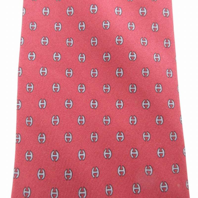 新品未使用】エルメス ネクタイ 赤 HERMES ネクタイ 赤 新品未使用 未