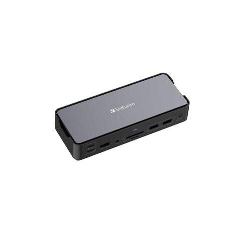 【新品・2営業日で発送】VERBATIM PD急速充電対応 USB Type-Cハブ ドッキングステーション 15 in 1(32171)