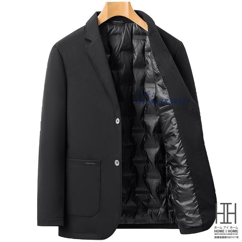 メンズ ダウンジャケット 大きい 防風 テーラード ジャケット スタイリッシュ 通勤 90ダウン 紳士 軽量 ブレザー 撥水 カジュアル スーツ 防寒 ビジネス kni4a383450
