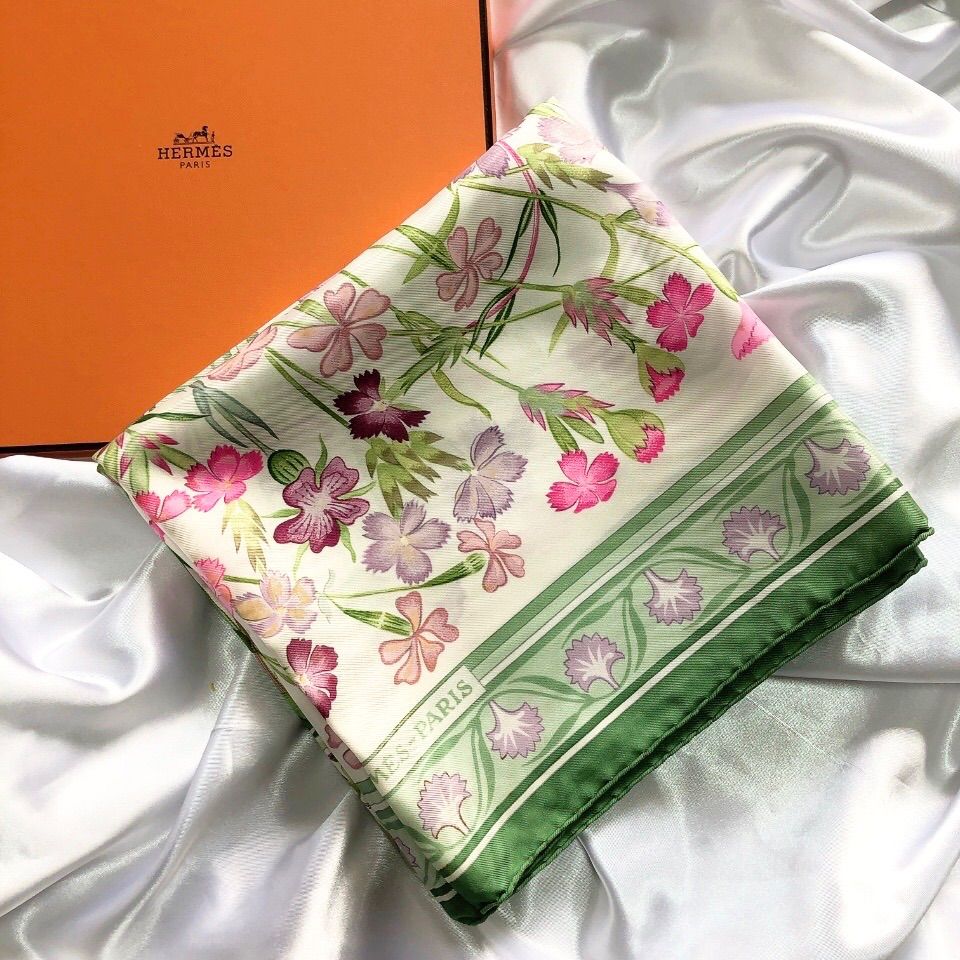 HERMES/エルメス カレ90 チュイルリー公園 シルク スカーフ f_129