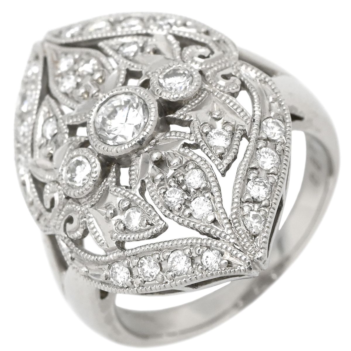 リング 指輪 ダイヤ リング Pt900 ダイヤモンド プラチナシルバー デザインリング 12号