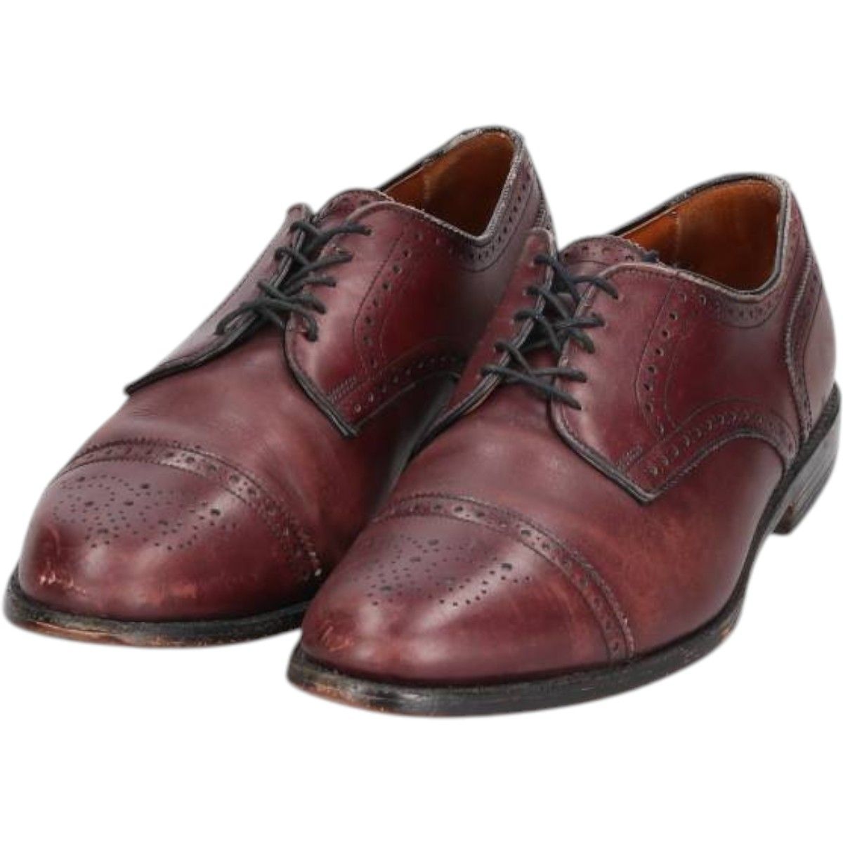 古着 アレンエドモンズ ALLEN EDMONDS セミブローグ ストレートチップシューズ 8 EEE メンズ26.0cm相当|saa014314