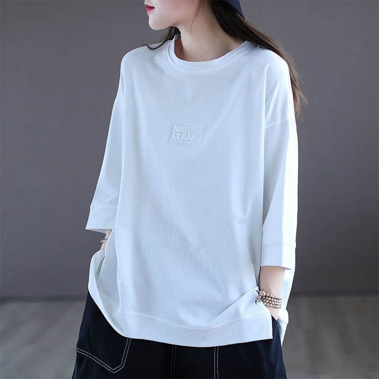 七分袖tシャツ カットソー 半袖 5分袖 レディーストップス t