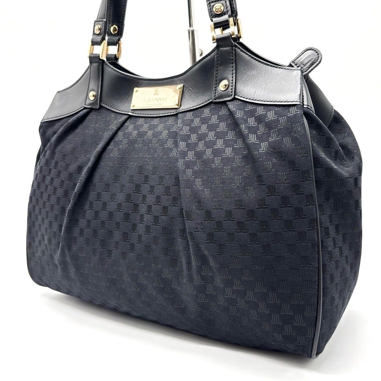 【良品】LANVIN ランバン トートバッグ デニム A4収納可 大容量 肩掛け ✨良品✨ LANVIN ランバン トートバッグ ハンドバッグ 総柄 ロゴ